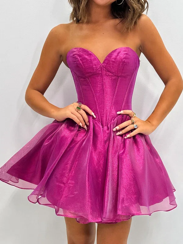 Corset Skater Organza Strapless Homecoming Dresses #Milly02055053