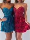 Sparkly Corset Skater Sweetheart Tiered Homecoming Dresses #Milly02055068