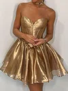 Corset Strapless Skater Organza Homecoming Dresses #Milly02055069