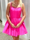 Sweet Corset Scoop Neck Satin Lace Skater Homecoming Dresses #Milly02055084
