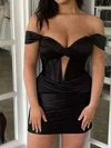 Corset Off-the-shoulder Satin Ruched Bodycon Homecoming Dresses #Milly02055105