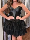Modest Sweetheart Tulle Skater Tiered Homecoming Dresses #Milly02055110
