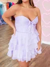 Petite A-line Strapless Tiered Homecoming Dresses #Milly02055118
