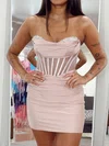 Corset Strapless Beaded Tight Homecoming Dresses #Milly02055149
