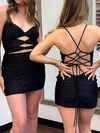 Backless V-neck Tight Ruched Cut Out Homecoming Dresses #Milly02055160