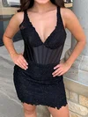 Corset V-neck Lace Beaded Bodycon Homecoming Dresses #Milly02055175