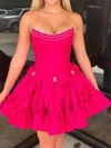 Corset Strapless Taffeta Beaded Skater Homecoming Dresses #Milly02055183