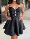 Basic A-line V-neck Taffeta Bow Homecoming Dresses #Milly02055191