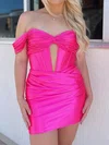 Corset Off-the-shoulder Satin Ruched Bodycon Homecoming Dresses #Milly02055211