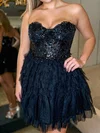 Corset Strapless Glitter Skater Tiered Homecoming Dresses #Milly02055243