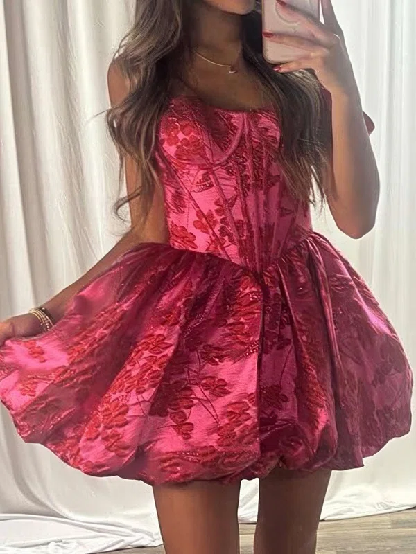 Corset Off-the-shoulder Satin Floral Print Skater Homecoming Dresses #Milly02055252