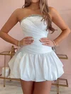 Trendy Strapless Satin Beaded Bodycon Homecoming Dresses #Milly02055255