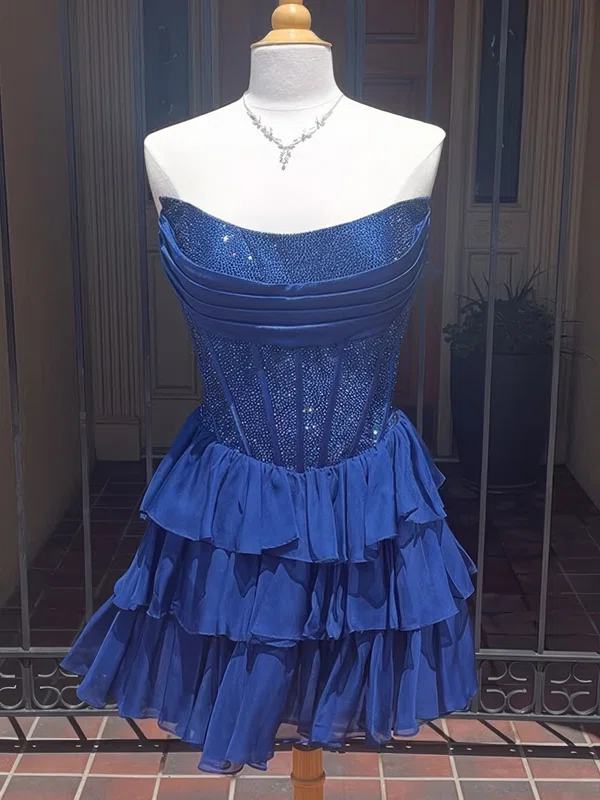 Corset Strapless Beaded Tiered Homecoming Dresses #Milly02055263
