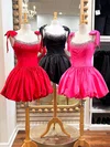 Cute Scoop Neck Satin Beaded Skater Homecoming Dresses #Milly02055314