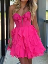 Cute A-line Strapless Ruffle Homecoming Dresses #Milly02055325