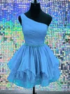 Modest One Shoulder Organza Beaded Skater Homecoming Dresses #Milly02055357