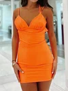 Simple Backless V-neck Ruched Bodycon Homecoming Dresses #Milly02055371