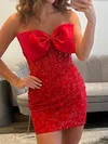 Corset Strapless Lace Bodycon Homecoming Dresses With Bow #Milly02055381