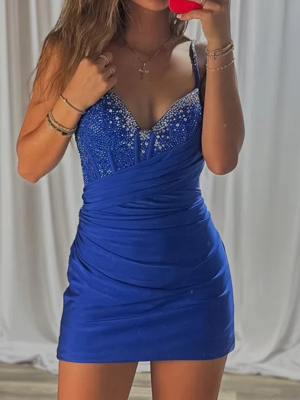 Corset V-neck Bodycon Beaded Homecoming Dresses #Milly02055449