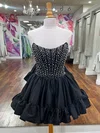 Corset Strapless Taffeta Skater Beaded Homecoming Dresses #Milly02055478