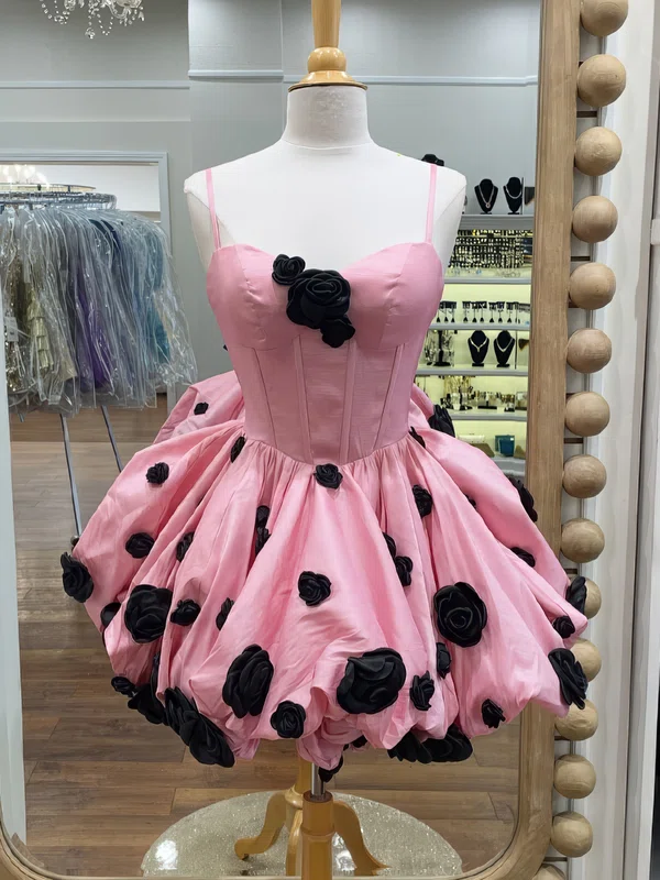 Corset Sweetheart Taffeta Floral Skater Homecoming Dresses #Milly02055482