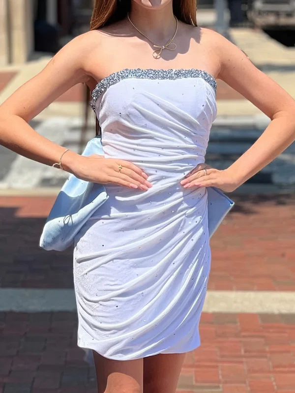 Trendy Strapless Bodycon Beaded Homecoming Dresses #Milly02055510