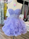 Strapless Tulle Corset Puffy Homecoming Dresses with Appliques #Milly02055523