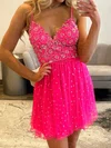 Petite A-line V-neck Beaded Homecoming Dresses #Milly02055582