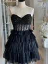 Corset Strapless Tulle Tiered Skater Homecoming Dresses #Milly02055653