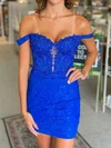 Corset Bodycon Lace Beaded Off-the-shoulder Homecoming Dresses #Milly02055701