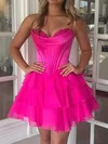 Beautiful Corset Strapless Tiered Ruffle Homecoming Dresses #Milly02055713