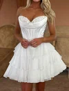 Corset A-line Strapless Tiered Ruffle Homecoming Dresses #Milly02055728