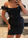 Elegant Off-the-shoulder Bodycon Beaded Homecoming Dresses #Milly02055748