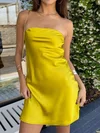 Casual Tight Strapless Satin Homecoming Dresses #Milly02056109