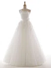 Ball Gown One Shoulder Tulle Floor-length Wedding Dresses With Appliques Lace #00021305