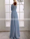 Pretty Light Sky Blue Chiffon Ruffles Sweetheart Floor-length Bridesmaid Dresses #01012415