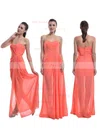 Orange Trendy Chiffon Ruffles Sweetheart A-line Bridesmaid Dress #01012430