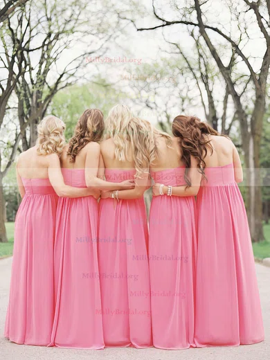 Petal pink fashion chiffon bridesmaid dresses