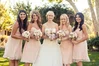 Short/Mini Pink Chiffon Ruffles Lace-up Sweetheart Bridesmaid Dress #01012569