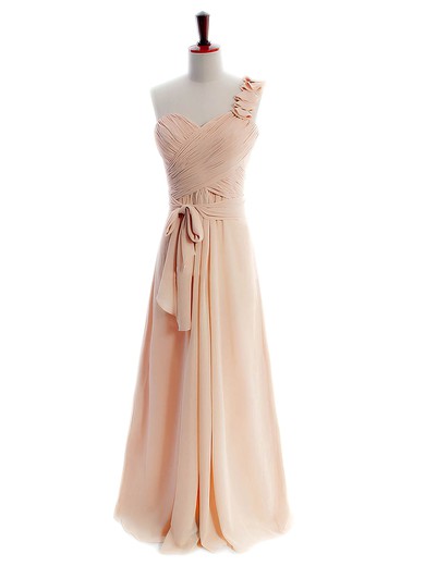 Wholesale Chiffon with Sashes/Ribbons A-line One Shoulder Bridesmaid Dresses #01012597