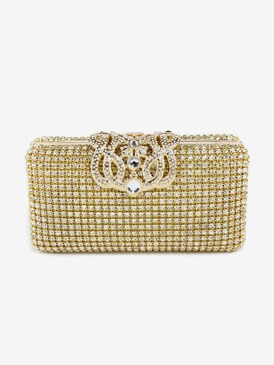 Gold Crystal/ Rhinestone Wedding Crystal/ Rhinestone Handbags #Milly03160005