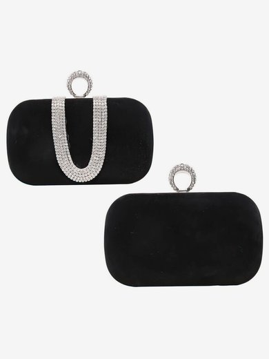 Black Velvet Ceremony&Party Crystal/ Rhinestone Handbags #Milly03160018