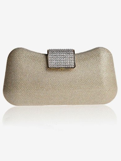 Black Satin Ceremony&Party Crystal/ Rhinestone Handbags #Milly03160021