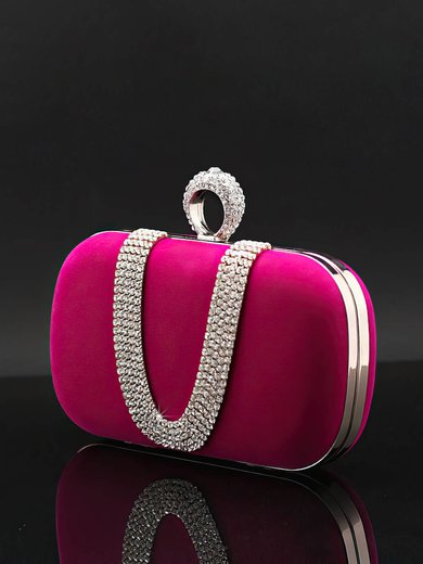 Black Velvet Wedding Crystal/ Rhinestone Handbags #Milly03160035