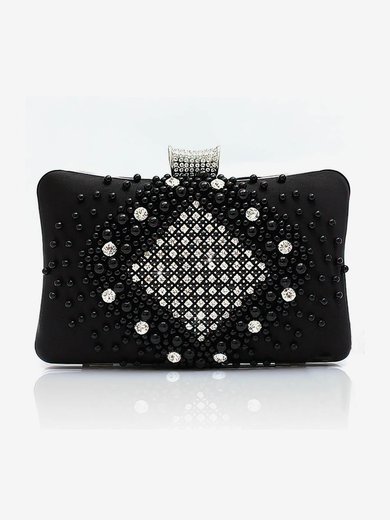 Black Silk Ceremony&Party Pearl Handbags #Milly03160040
