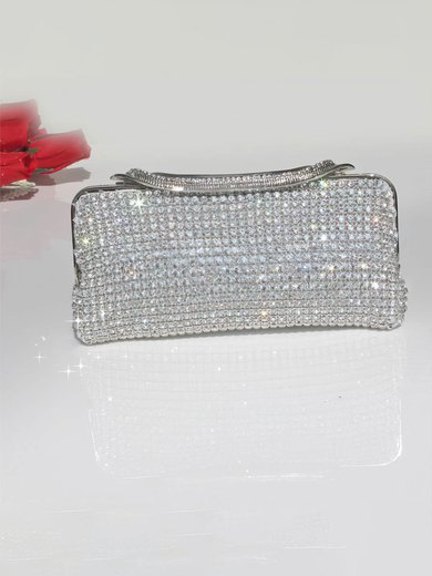 Silver Metal Wedding Crystal/ Rhinestone Handbags #Milly03160056