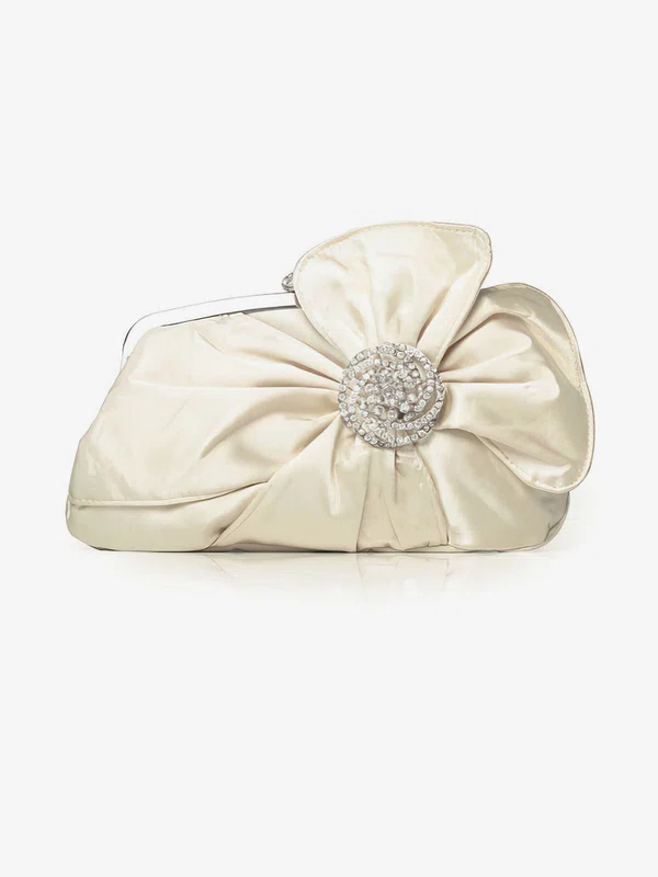 Silver Silk Wedding Crystal/ Rhinestone Handbags #Milly03160058