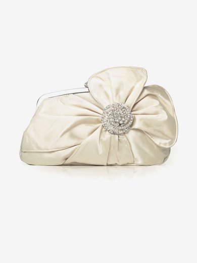 Silver Silk Wedding Crystal/ Rhinestone Handbags #Milly03160058