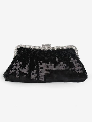 Black Sequin Ceremony&Party Crystal/ Rhinestone Handbags #Milly03160060