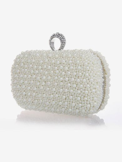 Pink Imitation Pearl Wedding Crystal/ Rhinestone Handbags #Milly03160069